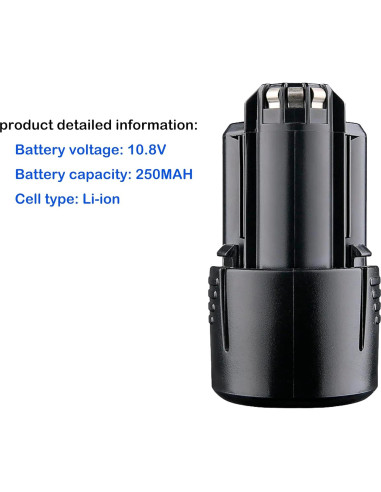 Batería Litio 12V 1500mAh TAWUZUOR Compatible Bosch