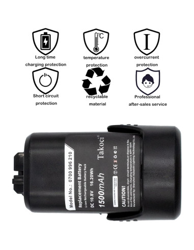 Batería Litio 12V 1500mAh TAWUZUOR Compatible Bosch