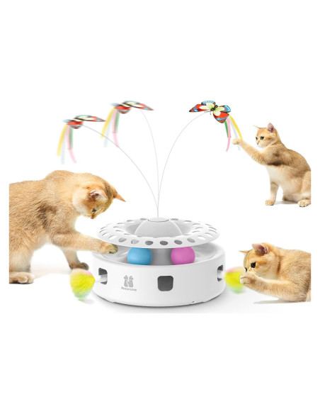 Juguete Interactivo para Gatos Potaroma 3 en 1 USB Blanco Juguete Interactivo para Gatos Potaroma 3 en 1 USB Blanco