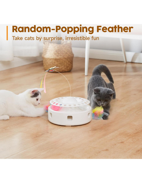 Juguete Interactivo para Gatos Potaroma 3 en 1 USB Blanco Juguete Interactivo para Gatos Potaroma 3 en 1 USB Blanco