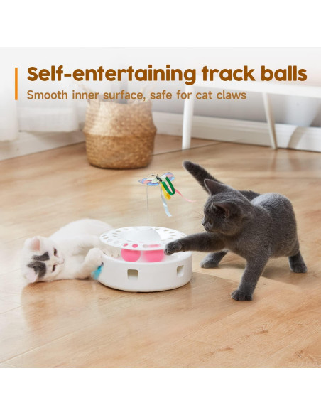 Juguete Interactivo para Gatos Potaroma 3 en 1 USB Blanco Juguete Interactivo para Gatos Potaroma 3 en 1 USB Blanco