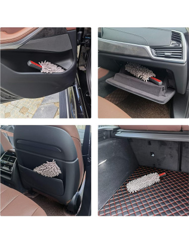 Duster Mini Amiss de Microfibra para Auto y Hogar - Gris