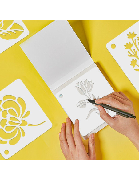 20 Plantillas Reutilizables de Flores 7.62 cm Resflyar 20 Plantillas Reutilizables de Flores 7.62 cm Resflyar