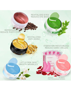 Mascarilla para Ojos LAVONE - 30 Pares Té Verde Hidratante 2