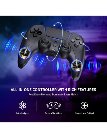 Controlador Inalámbrico JDDWIN para PS5/PC/Steam Deck - Negro Controlador Inalámbrico JDDWIN para PS5/PC/Steam Deck - Negro