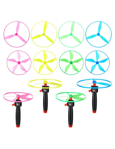 Juguete Disco Volador Kymqlyw 12 Pcs con Lanzadores y Discos