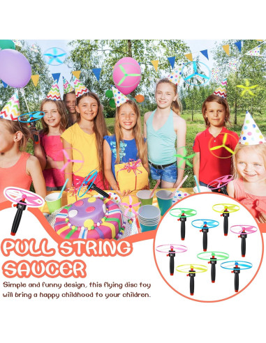 Juguete Disco Volador Kymqlyw 12 Pcs con Lanzadores y Discos