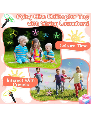 Juguete Disco Volador Kymqlyw 12 Pcs con Lanzadores y Discos