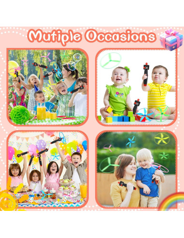 Juguete Disco Volador Kymqlyw 12 Pcs con Lanzadores y Discos