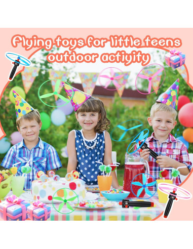 Juguete Disco Volador Kymqlyw 12 Pcs con Lanzadores y Discos