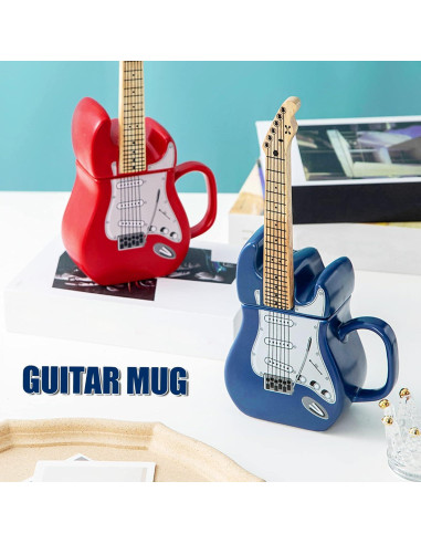 Taza de cerámica guitarra eléctrica LUCYLANKER 0.44 L