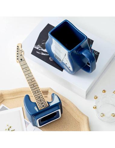 Taza de cerámica guitarra eléctrica LUCYLANKER 0.44 L