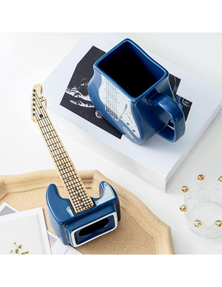 Taza de cerámica guitarra eléctrica LUCYLANKER 0.44 L