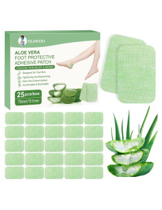 Parches para Talones Agrietados TEAWOO 25PCS Aloe Vera