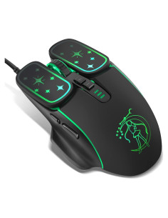 Ratón óptico ergonómico Greshare GS-601 USB 7200 DPI negro