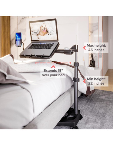 Carro de Escritorio Móvil LEVO G2 V16 para Laptop Negro