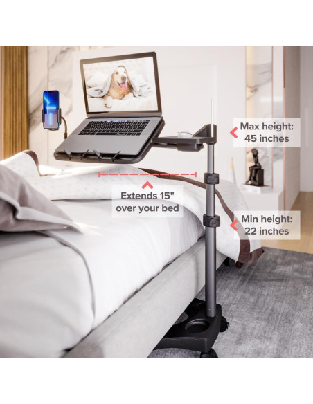 Carro de Escritorio Móvil LEVO G2 V16 para Laptop Negro