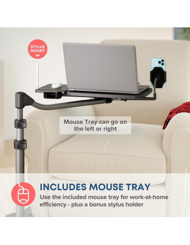 Carro de Escritorio Móvil LEVO G2 V16 para Laptop Negro