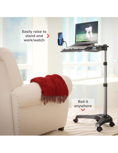 Carro de Escritorio Móvil LEVO G2 V16 para Laptop Negro