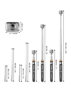 Herramienta de Recogida Magnética Telescópica Mulwark 5 Pcs 2