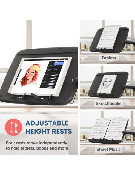 Carro de Escritorio Móvil LEVO G2 V16 para Laptop Negro