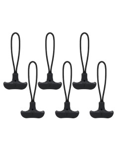 Tiradores de Cremallera Nylon Honbay 6PCS Alta Resistencia Negro