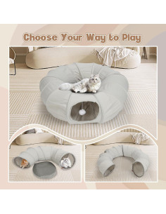 Cama túnel para gatos Tianwide 27.9 cm suave y plegable 2