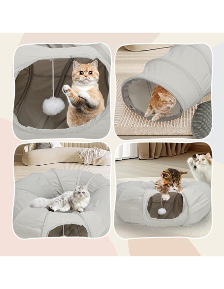 Cama túnel para gatos Tianwide 27.9 cm suave y plegable Cama túnel para gatos Tianwide 27.9 cm suave y plegable