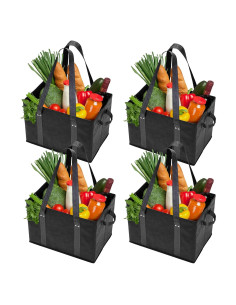 Bolsa de Compras Reutilizable Windhaven Grande Negra 36.8x25.4x25.4 cm