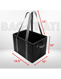 Bolsa de Compras Reutilizable Windhaven Grande Negra 36.8x25.4x25.4 cm 2