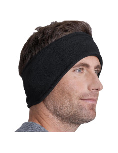 Cinta para la cabeza Tough Headwear de forro polar negra