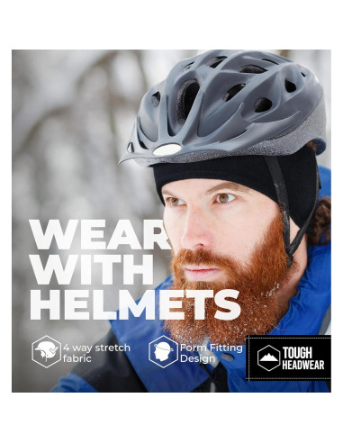 Cinta para la cabeza Tough Headwear de forro polar negra