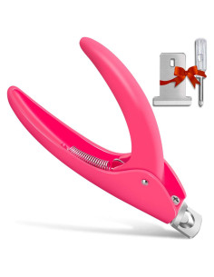 Cortador de Uñas Acrílicas Belleboost Rosa con Cuchilla Inoxidable