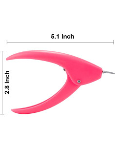 Cortador de Uñas Acrílicas Belleboost Rosa con Cuchilla Inoxidable 2