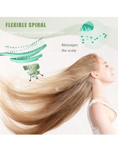 Cepillo desenredante SHINLEA verde para cabello mojado y seco 2