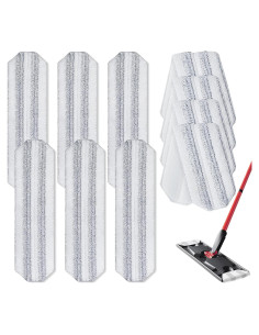 10 Almohadillas Reemplazo Microfibra Mopas Vileda H2prO 40.5x11cm