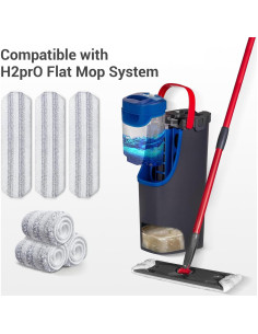 10 Almohadillas Reemplazo Microfibra Mopas Vileda H2prO 40.5x11cm 2