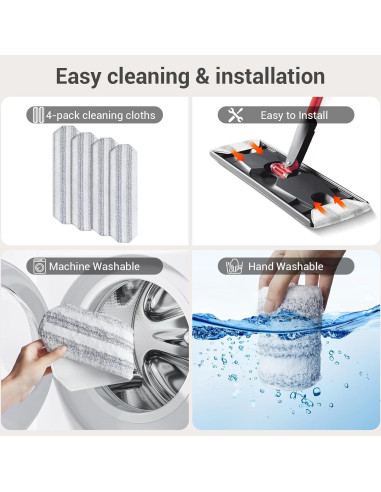 10 Almohadillas Reemplazo Microfibra Mopas Vileda H2prO 40.5x11cm