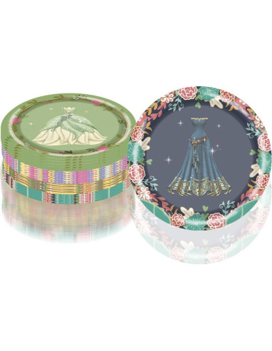 40 Platos de Papel Desechables Daapiishuu 17.78 cm Princesa