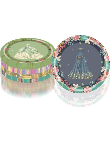 40 Platos de Papel Desechables Daapiishuu 17.78 cm Princesa