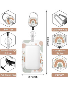 Soporte de Insignia Retráctil LRITER con Clip y Carrete 60 cm 2