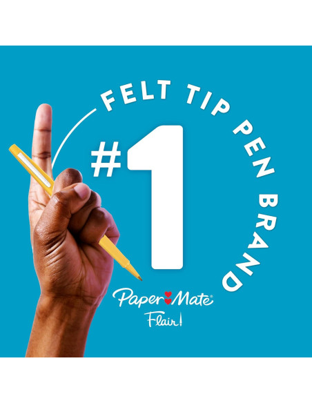 Bolígrafos de Punta de Fieltro Paper Mate Flair 24 Colores