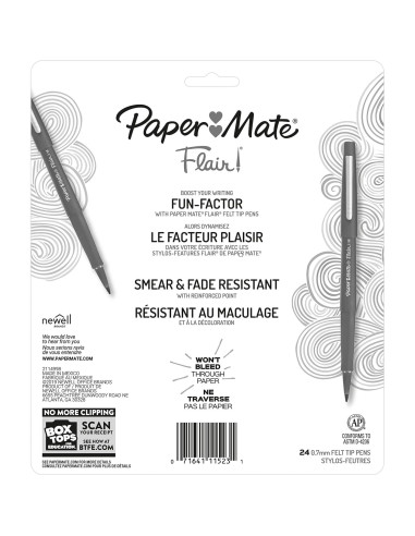 Bolígrafos de Punta de Fieltro Paper Mate Flair 24 Colores