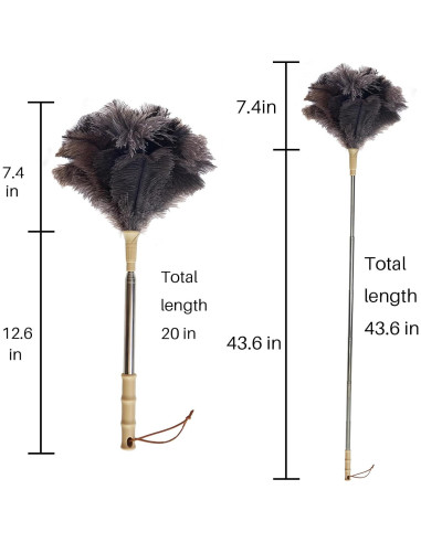 Duster de Plumas de Avestruz Aldwin Extensible 50.8-110.7 cm