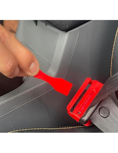 Guardabuckle de Cinturón de Seguridad HowseHold 2 Piezas Rojo