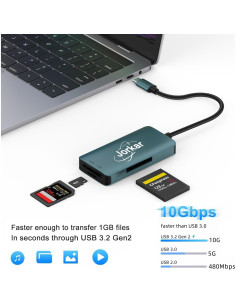 Lector de Tarjetas CFexpress Tipo B Jorkar 3 en 1 USB C 2