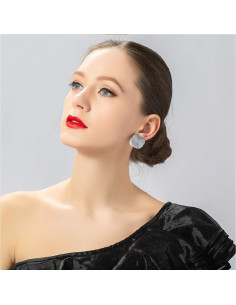 Pendientes de Clip Martillados de Oro y Plata para Mujeres 2