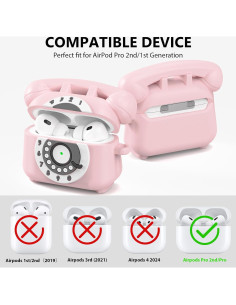 Funda Protectora KOREDA para AirPods Pro 2/1 - Rosa 2