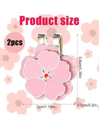 Clip Magnético para Gorra de Golf Hpmjz Rosa 2 Pcs Decorativo