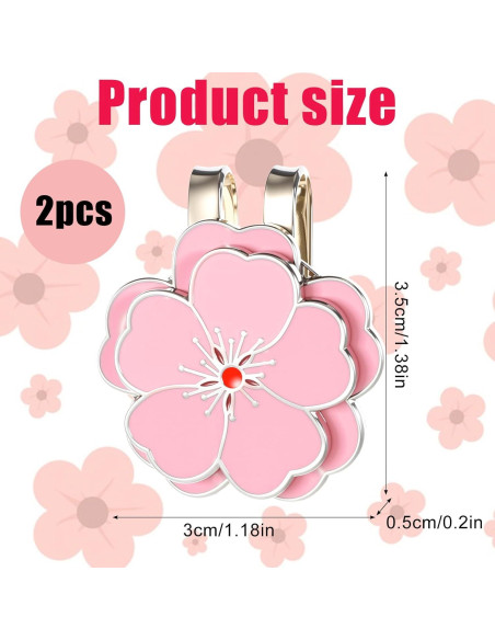 Clip Magnético para Gorra de Golf Hpmjz Rosa 2 Pcs Decorativo